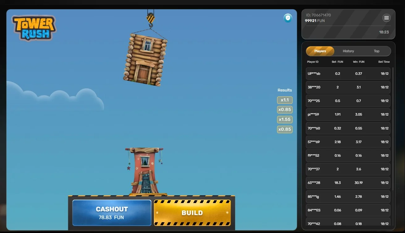 Tower Rush Gameplay Action